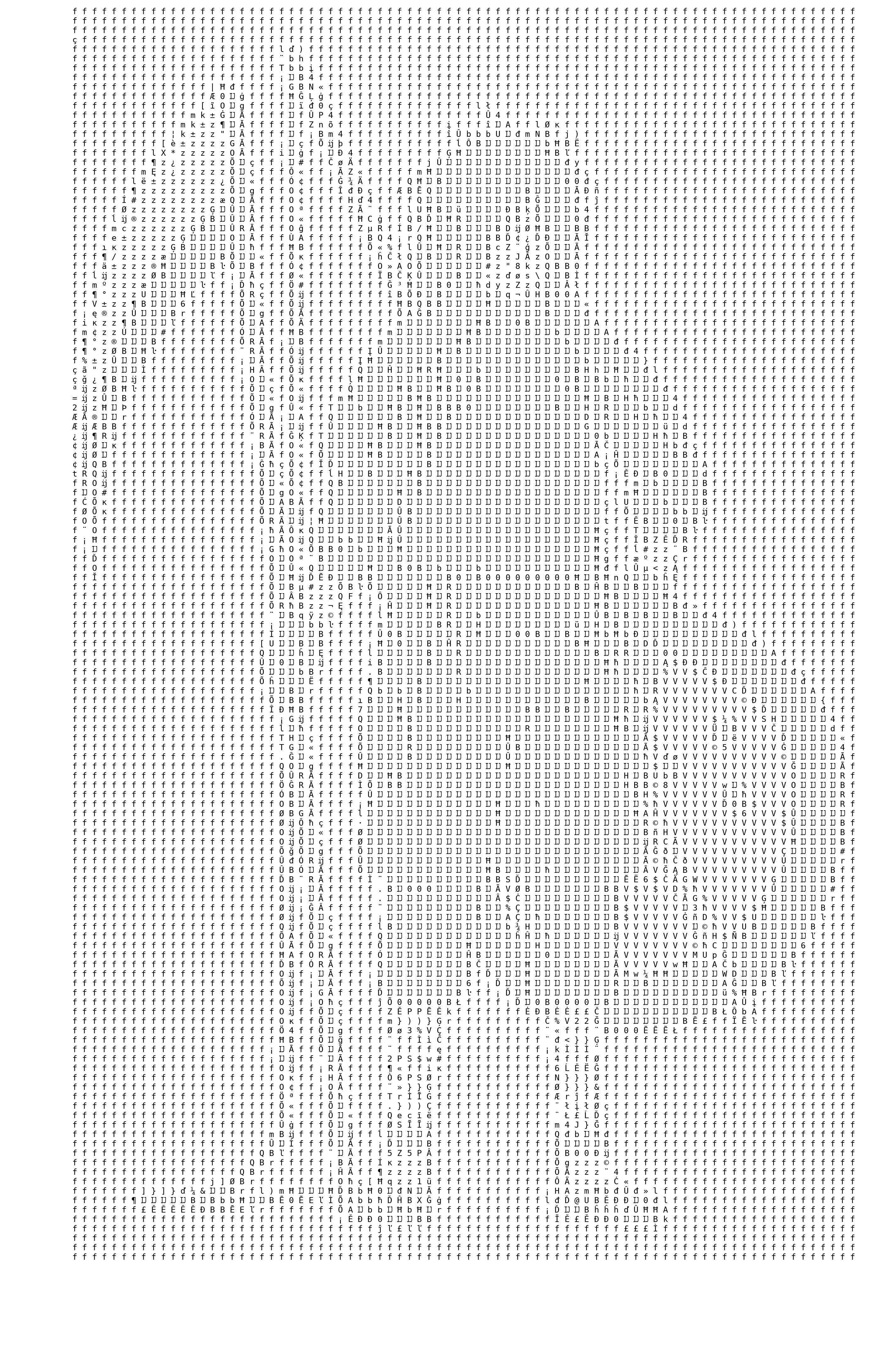 Calibri PCA 3 ASCII Art