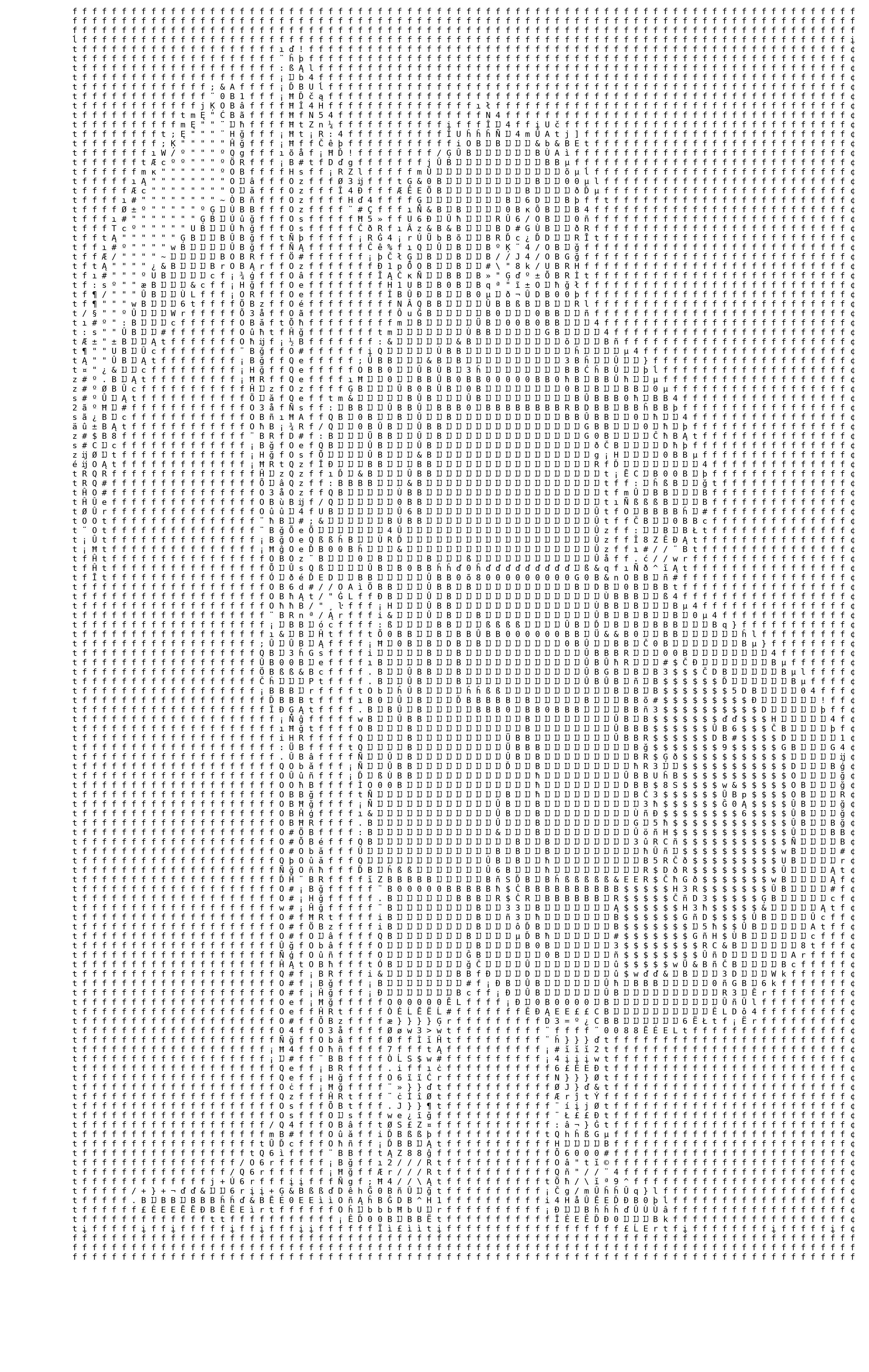 Calibri PCA 5 ASCII Art