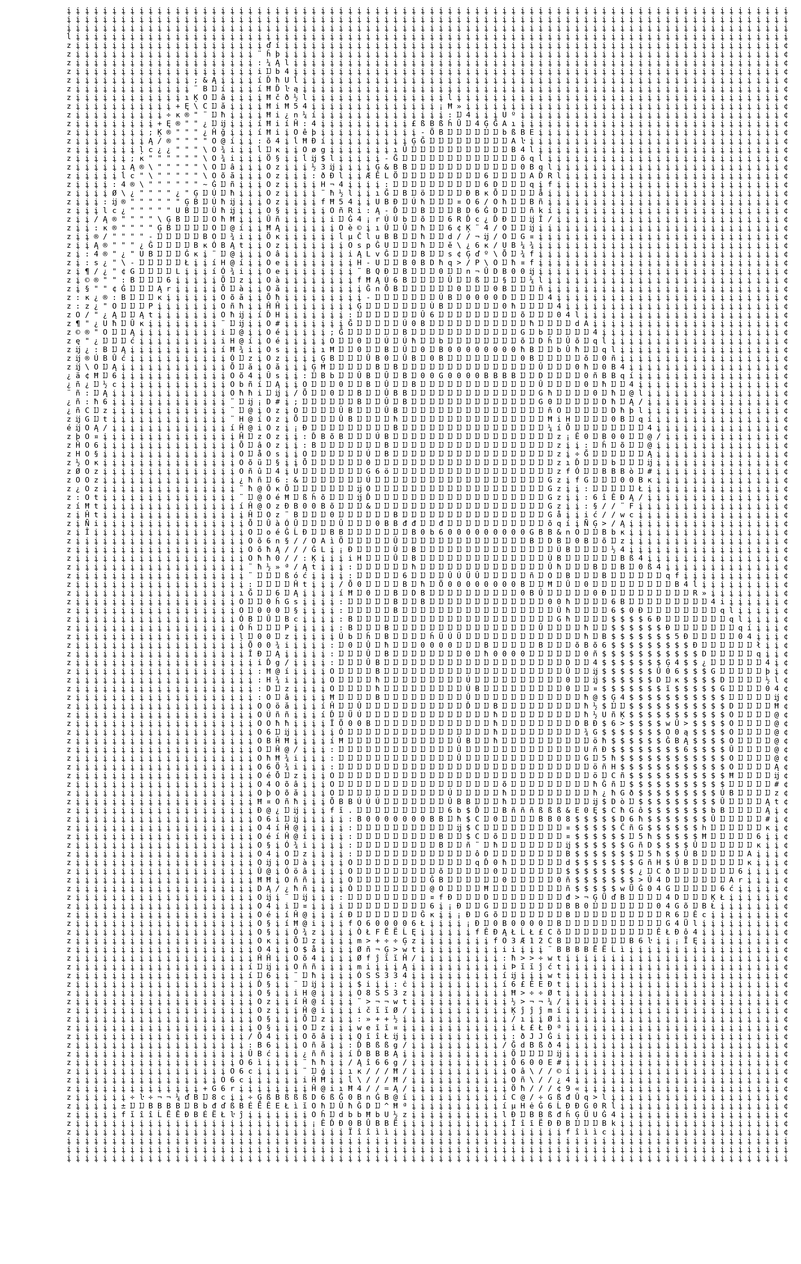 Calibri PCA 7 ASCII Art